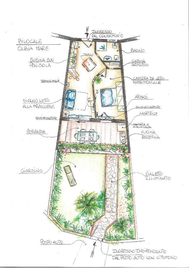 Bilocale Con Giardino Olbia Mare Apartment Exterior photo